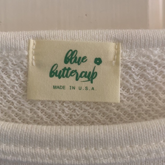 Blue Buttercup skull 💀 lightweight sweatshirt - Picture 3 of 3